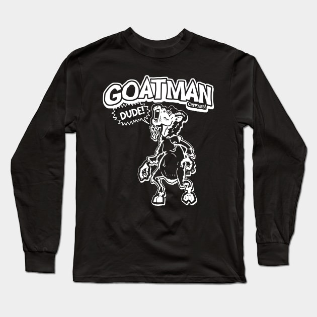 Crypties! Goat Man Long Sleeve T-Shirt by crowjandesigns